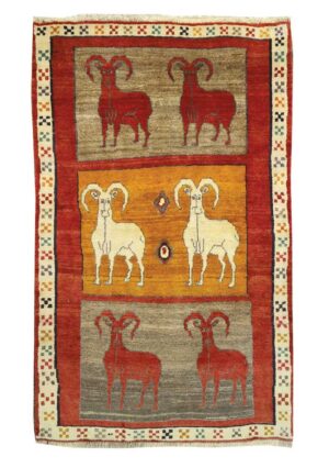 قالیچه گبه دستبافت (155×186)سانتیمتر