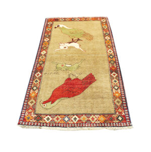 قالیچه گبه سنتی دستبافت (107×195)سانتیمتر