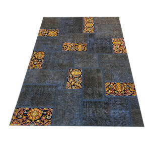 فرش تیکه دوزی دستبافت (150×213)patchwork