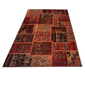 فرش تیکه دوزی دستبافت (160×240)patchwork