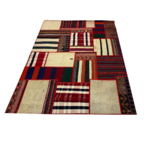 فرش تیکه دوزی دستبافت (155×206)patchwork