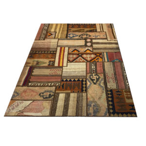 فرش تیکه دوزی دستبافت (155×204)patchwork