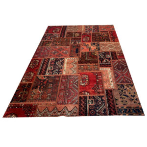 فرش تیکه دوزی دستبافت (206×258)patchwork