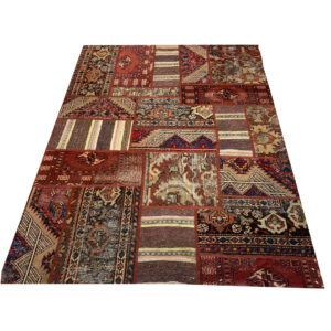 فرش تیکه دوزی دستبافت (152×200)patchwork