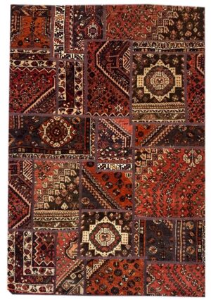 فرش تیکه دوزی دستبافت (158×228)patchwork