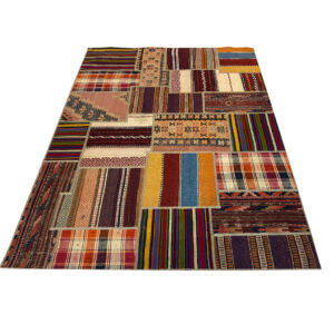 فرش تیکه دوزی دستبافت (152×205)patchwork