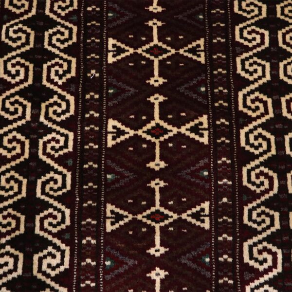 فرش دستبافت پشتی ترکمن(98×119)سانتیمتر-4