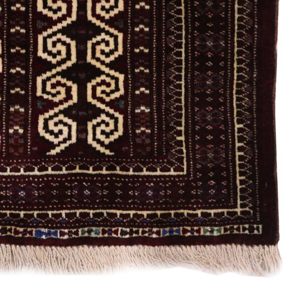 فرش دستبافت پشتی ترکمن(98×119)سانتیمتر-6