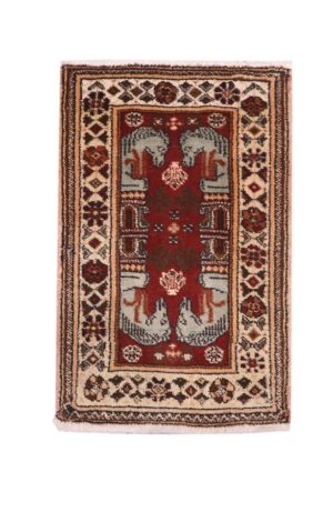 فرش دستبافت پشتی شیراز(57×83)سانتیمتر-1