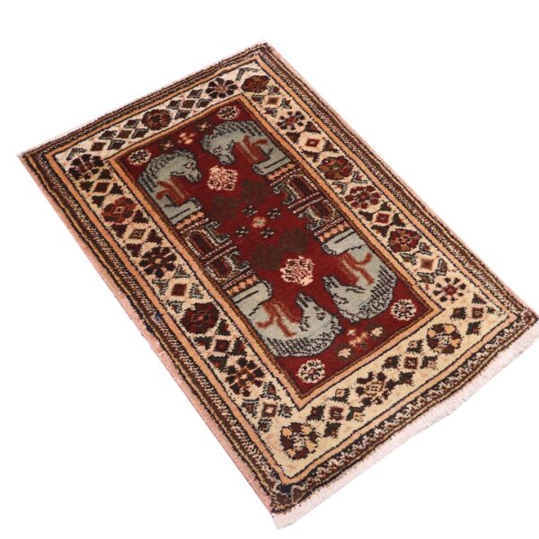 فرش دستبافت پشتی شیراز(57×83)سانتیمتر-3