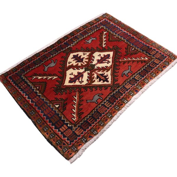 فرش دستبافت پشتی هریس(72×102)سانتیمتر-3