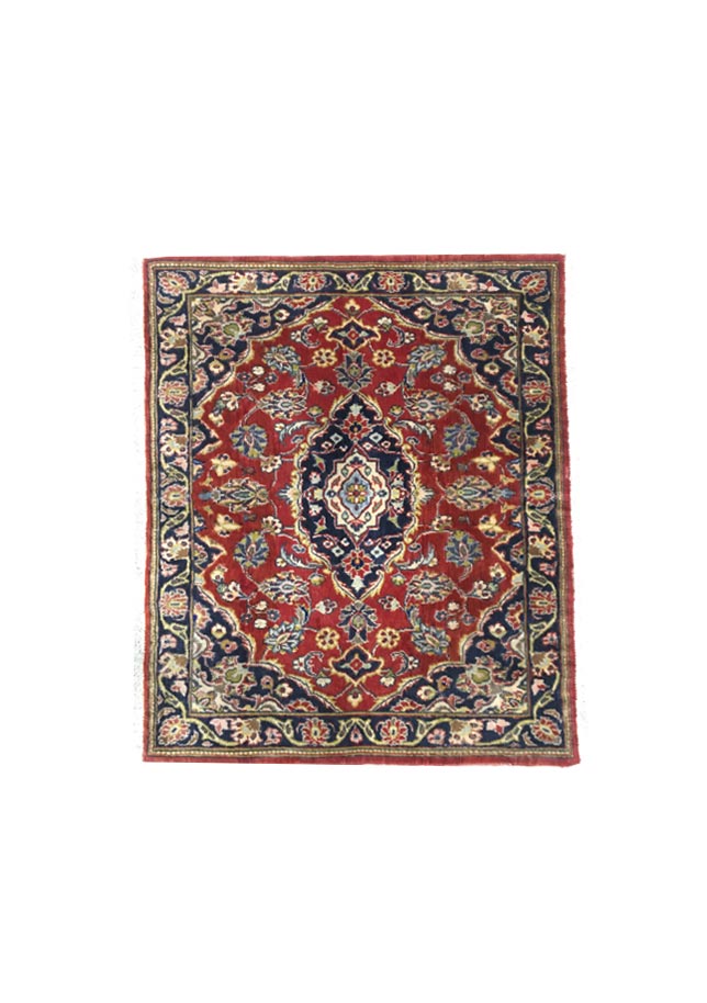 فرش دستبافت پشتی کاشان(76×93)سانتیمتر-1