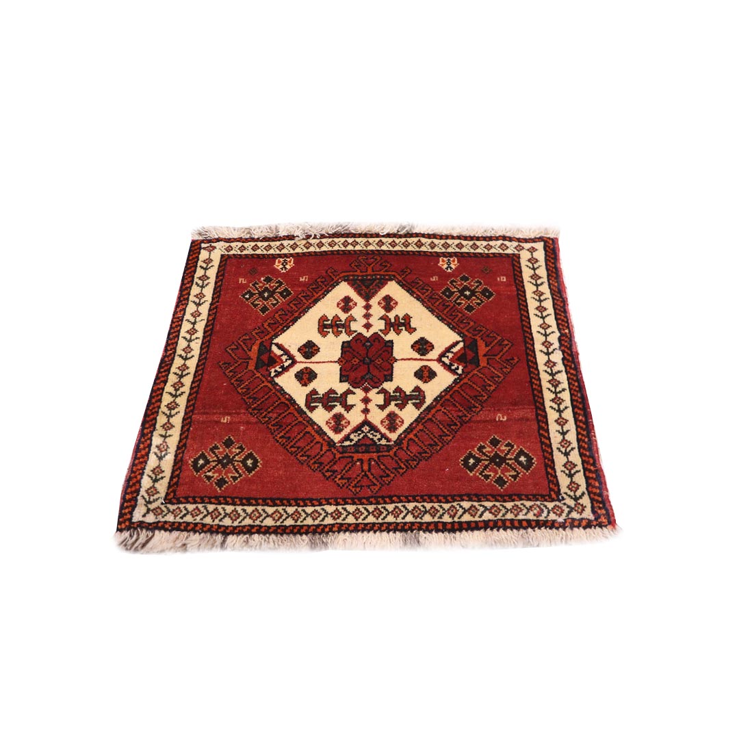 فرش دستبافت پشتی قشقایی(55×63)سانتیمتر-2