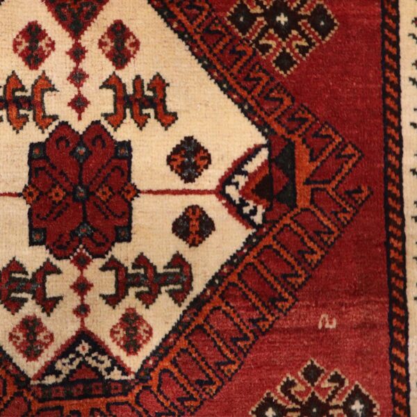 فرش دستبافت پشتی قشقایی(55×63)سانتیمتر-5