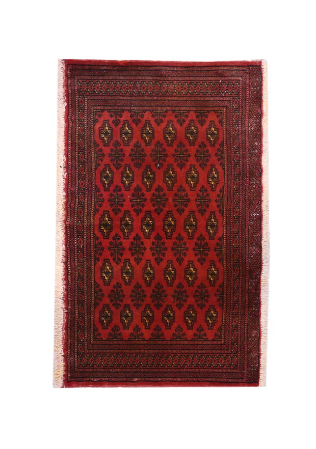 فرش دستبافت پشتی ترکمن(49×108)سانتیمتر-1