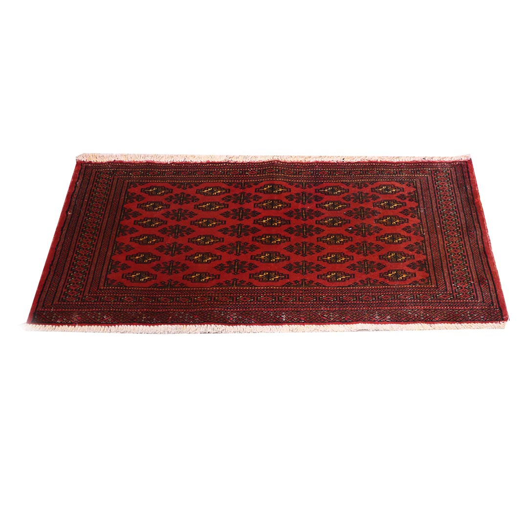 فرش دستبافت پشتی ترکمن(49×108)سانتیمتر-2