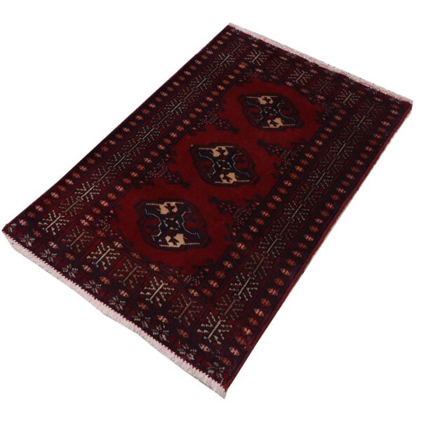 فرش دستبافت پشتی ترکمن(61×90)سانتیمتر-3