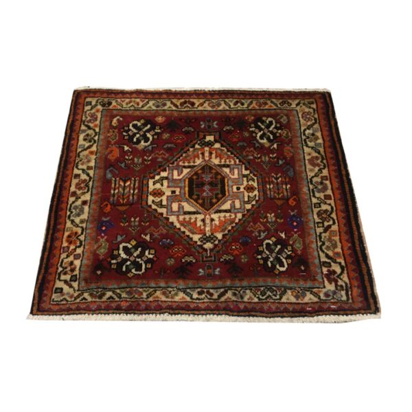فرش دستبافت پشتی قشقایی(55×61)سانتیمتر-2