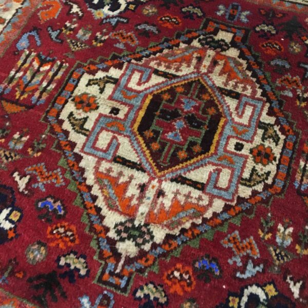 فرش دستبافت پشتی قشقایی(55×61)سانتیمتر-5