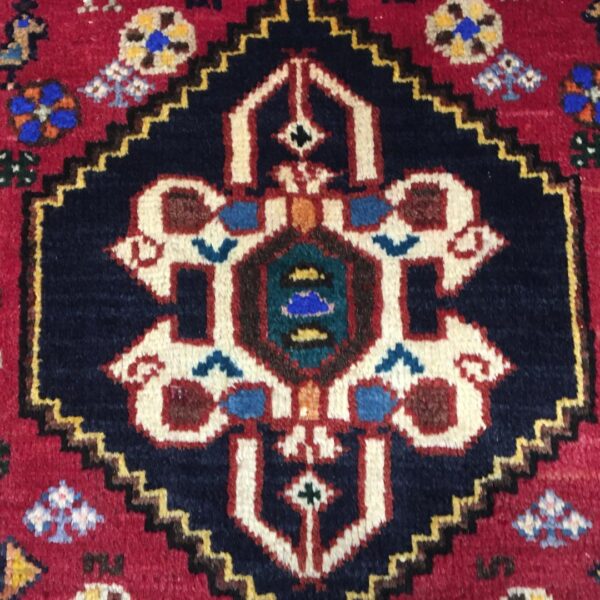 فرش دستبافت پشتی قشقایی(50×57)سانتیمتر-4