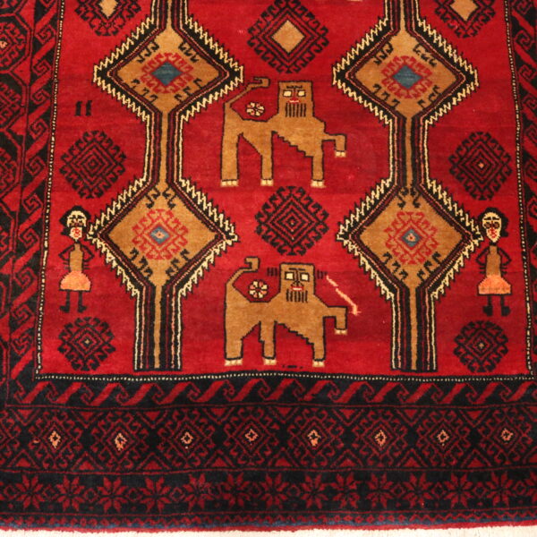 قالیچه دستبافت بلوچ (108×213) سانتیمتر-7