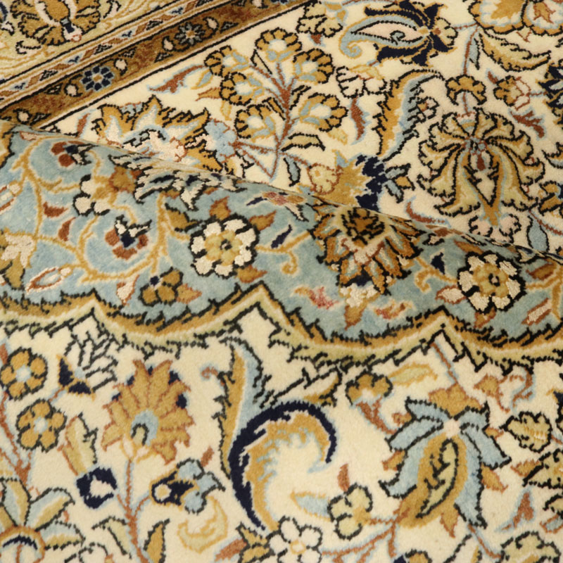 قالیچه دستبافت قم گل ابریشم (138×213) سانتیمتر-2