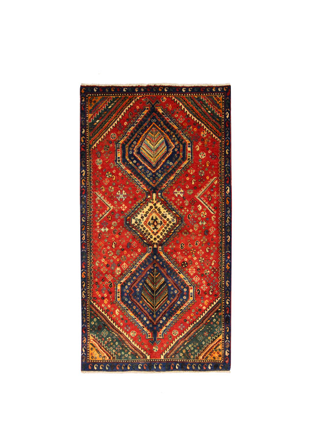 قالیچه دستبافت شیراز(129×249) سانتیمتر-1