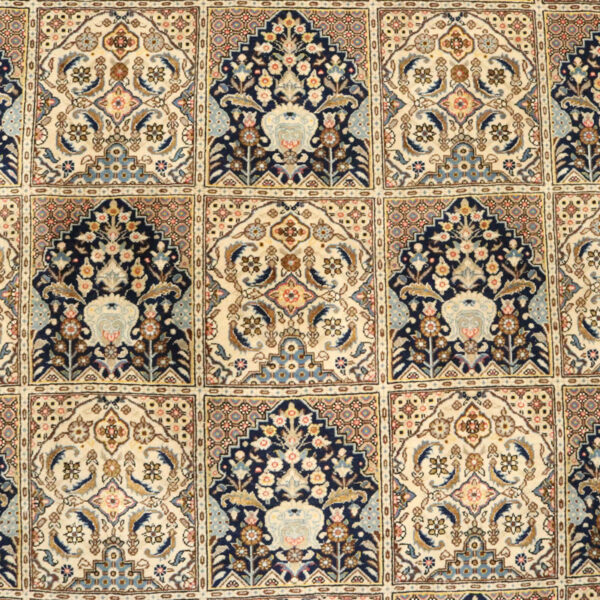 فرش دستبافت آنتیک قم (234×319) سانتیمتر-6