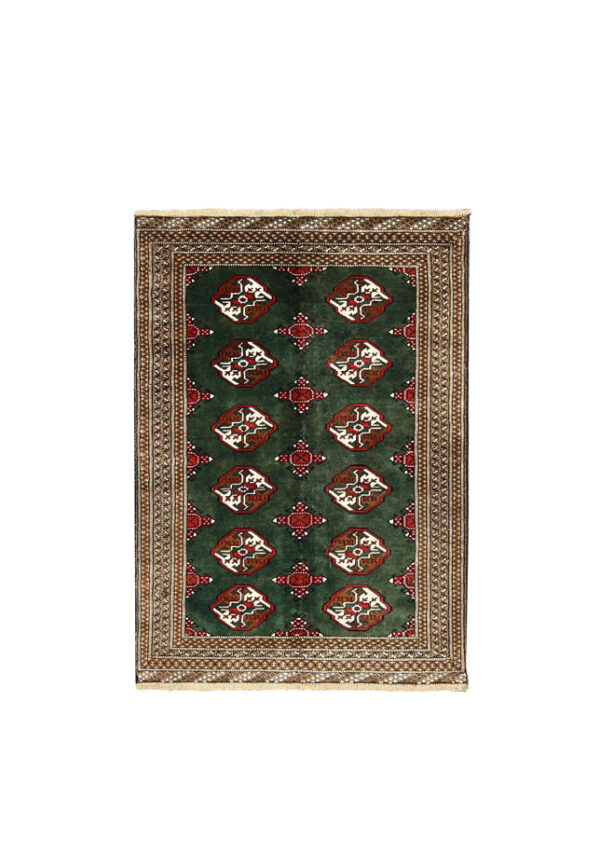 قالیچه دستبافت ترکمن (104×146) سانتیمتر-1