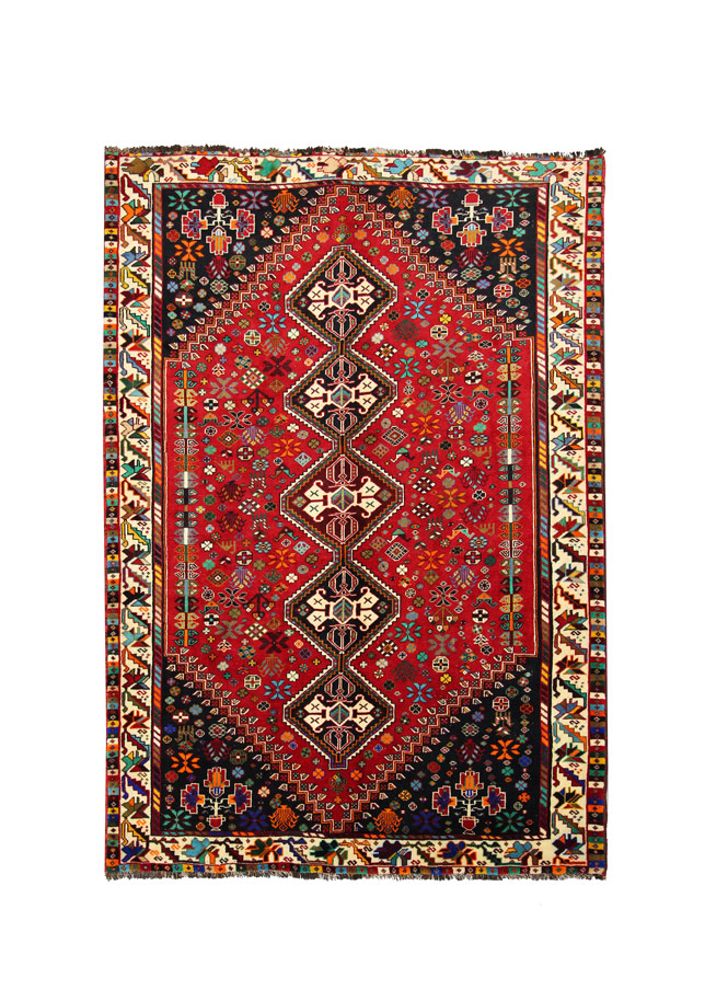 قالیچه دستبافت قشقایی (184×262) سانتیمتر-1