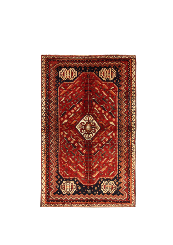 قالیچه دستبافت قشقایی (142×235) سانتیمتر-1