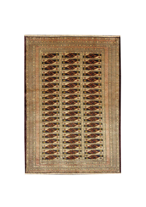 قالیچه دستبافت ترکمن(125×183) سانتیمتر-1