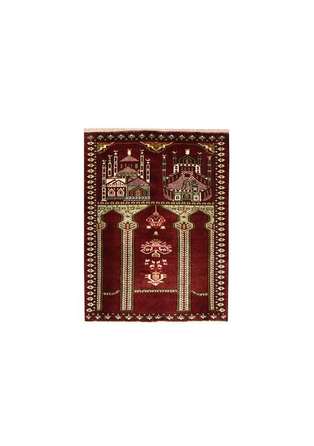 قالیچه دستبافت ترکمن (90×117) سانتیمتر-1