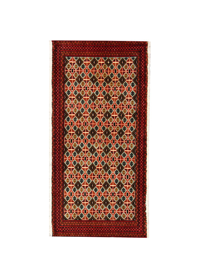 قالیچه دستبافت ترکمن (64×132) سانتیمتر-1