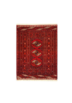 قالیچه دستبافت ترکمن (83×109) سانتیمتر-1